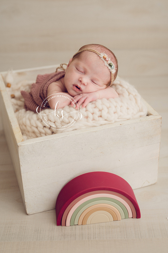 Precious Newborn Girl + Family session photographed by IA newborn Photographer KS Photography