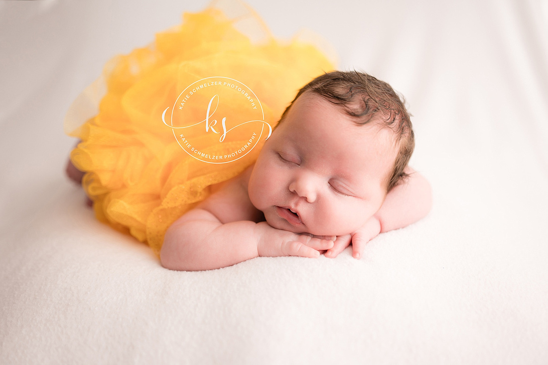 Sweet Newborn Girl Studio Session photographed by Iowa Newborn Photographer KS Photography 