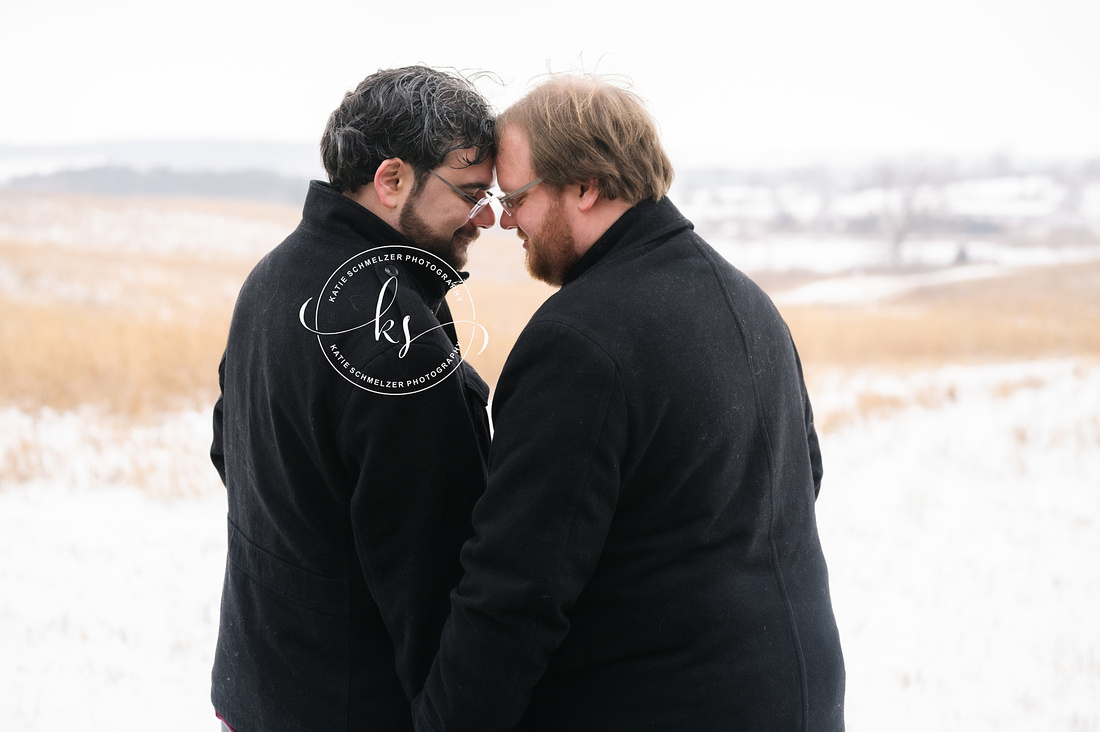 Iowa Winter Engagement Session photographed by KS Photography