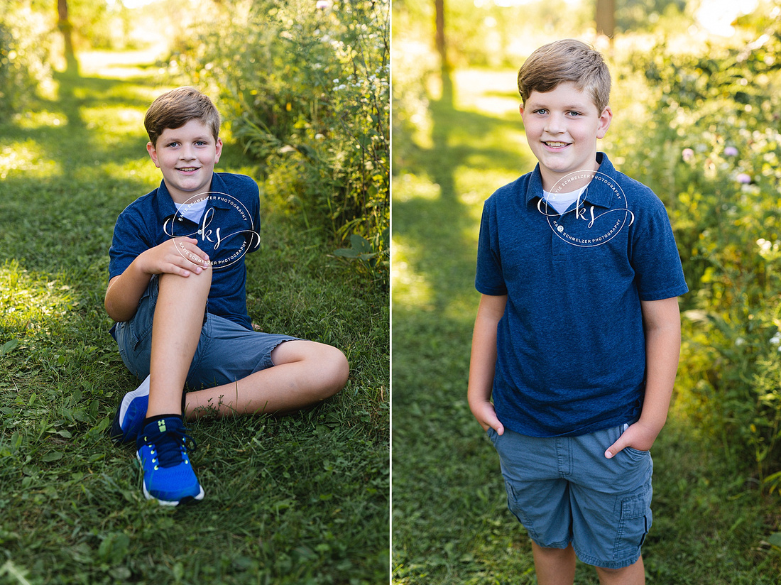 Iowa Kent Park Family Session of family of four photographed by IA Family Photographer KS Photography