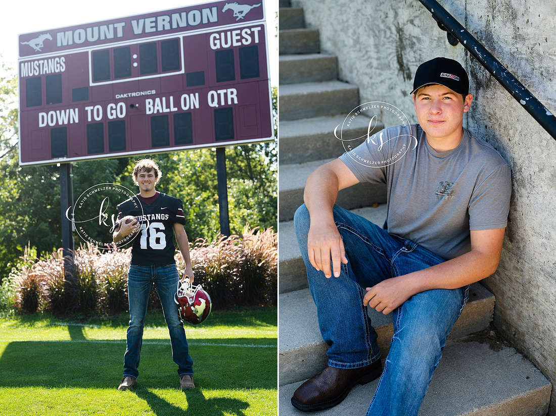 Mt. Vernon Twin Senior Session photographed by Iowa Senior Photographer KS Photography