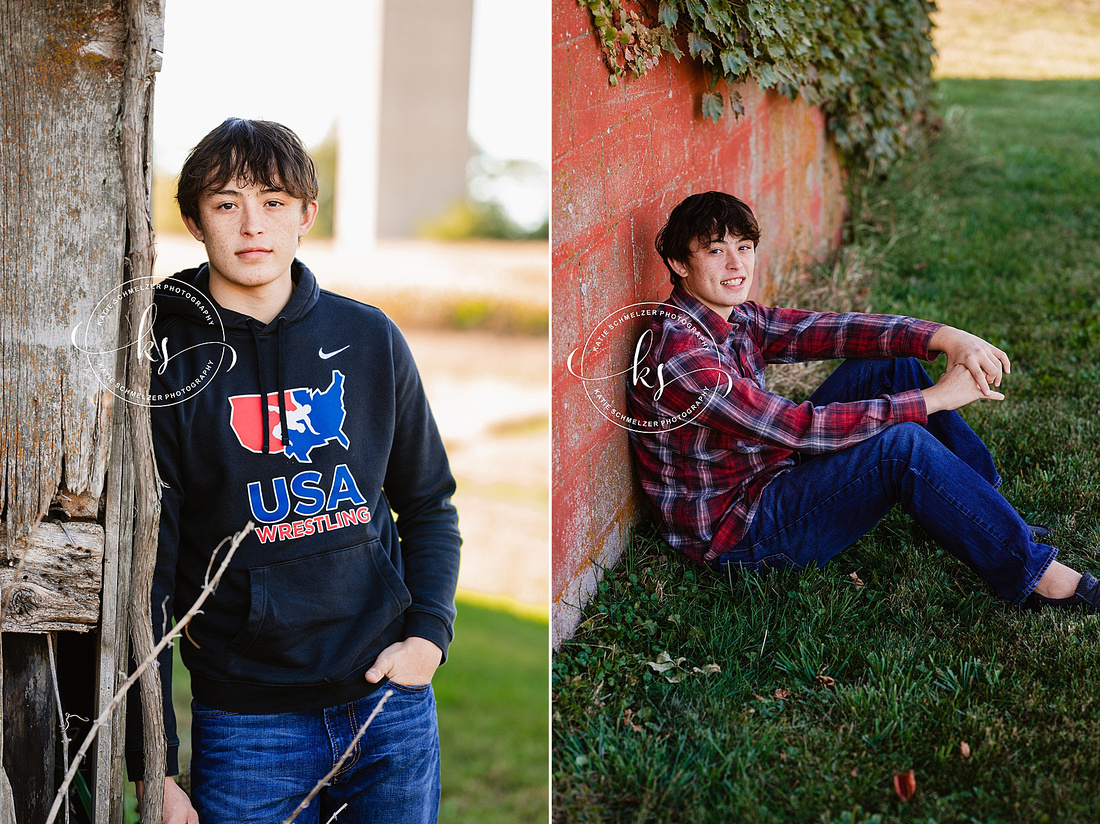 Rustic Iowa Senior Session photographed by Iowa Senior Photographer KS Photography