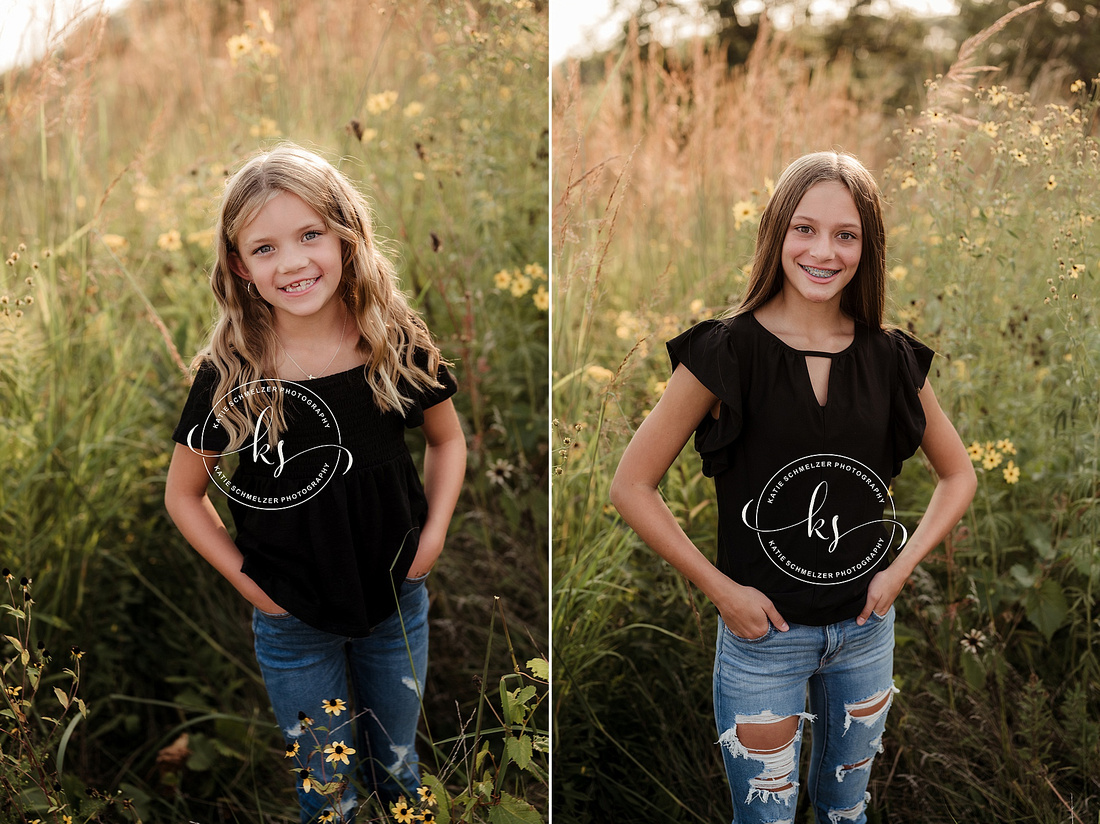 Sunset iowa Family Session photographed by Iowa Family Photographer KS Photography