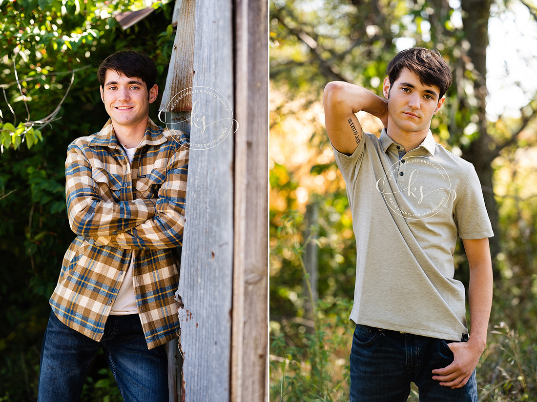 Rustic Barn Senior Session photographed by Iowa Senior Photographer KS Photography