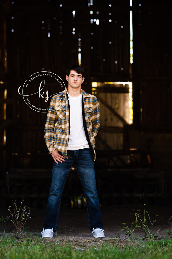 Rustic Barn Senior Session photographed by Iowa Senior Photographer KS Photography