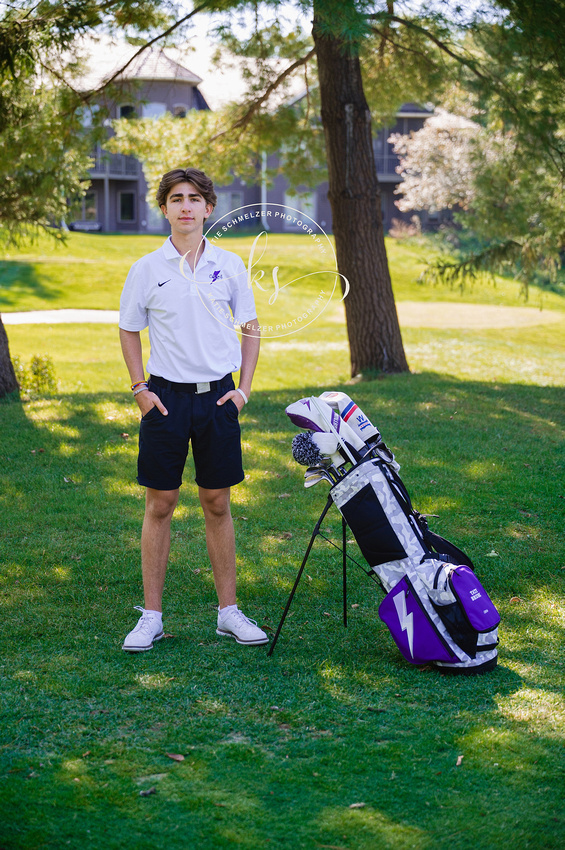 Golf Senior Session with Liberty High Senior photographed by Iowa Senior Photographer KS Photography