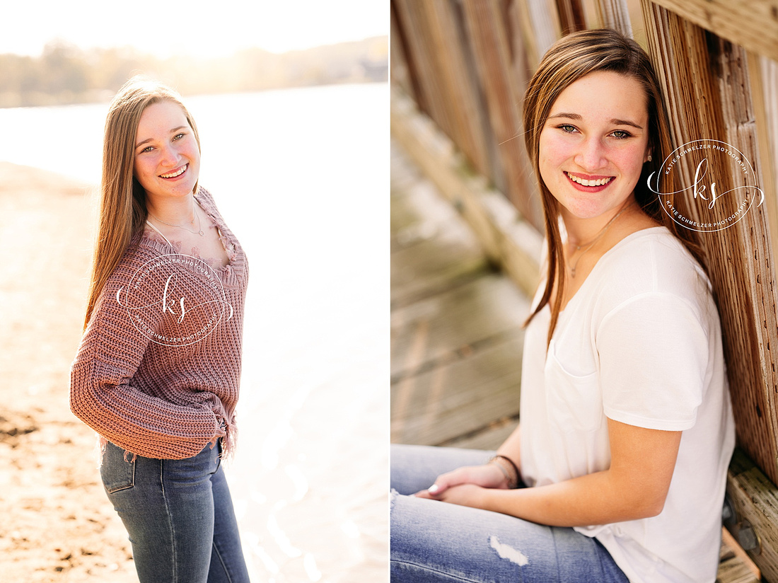 Fall Iowa Senior Session at Lake McBride photographed by Iowa Senior Photographer KS Photography