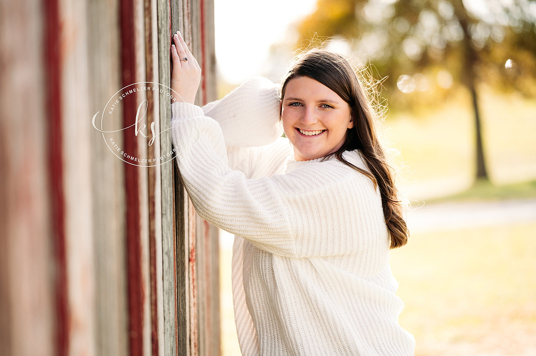 Fall Senior Session at Golf Course photographed by Iowa Senior Photographer KS Photography