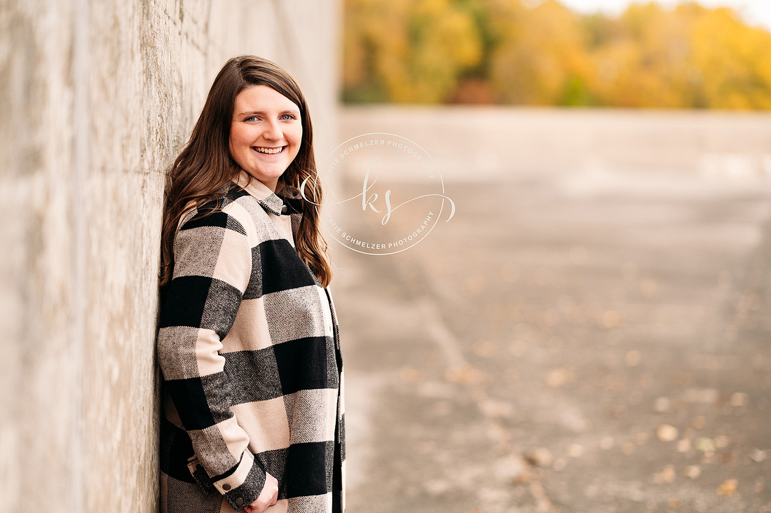 Fall Senior Session at Golf Course photographed by Iowa Senior Photographer KS Photography