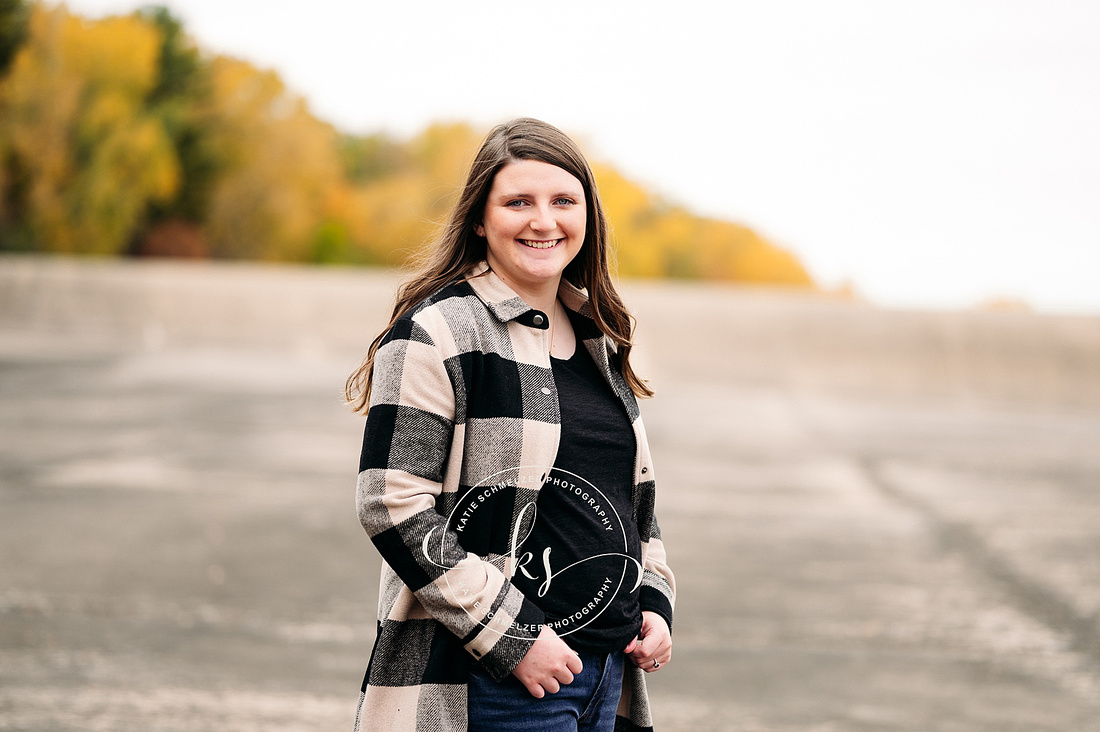 Fall Senior Session at Golf Course photographed by Iowa Senior Photographer KS Photography