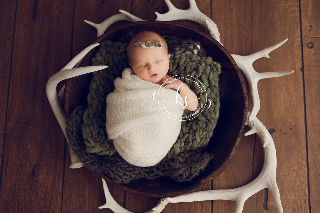 Iowa baby girl Newborn session photographed by IA Newborn Photographer KS Photography