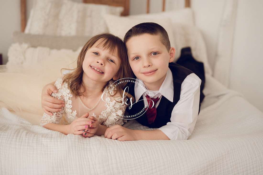 Formal Family Portraits in Studio photographed by Iowa Family photographer KS Photography