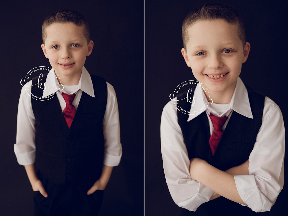 Formal Family Portraits in Studio photographed by Iowa Family photographer KS Photography