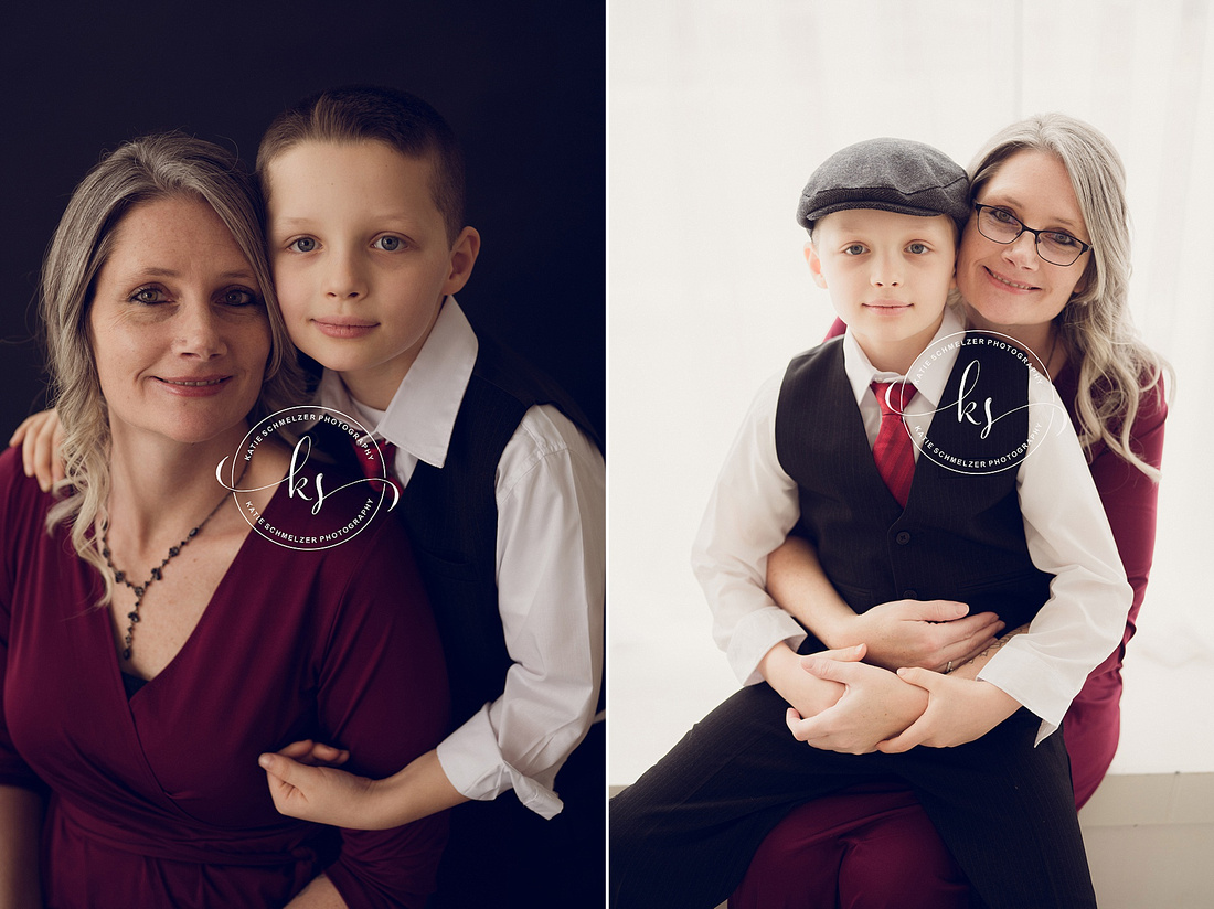 Formal Family Portraits in Studio photographed by Iowa Family photographer KS Photography