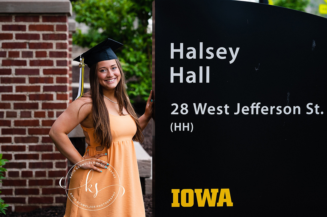 University of Iowa Graduation Session photographed by Iowa Senior photographer KS Photography