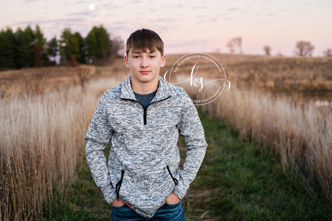 Iowa Sunset Family Portraits photographed by IA family Photographer KS Photography