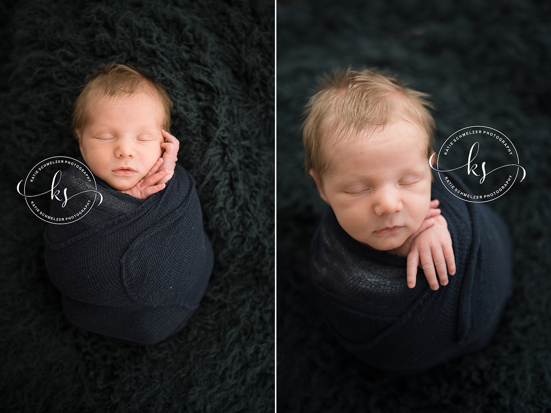 Adorable Newborn Studio Session photographed by Iowa Newborn photographer KS Photography