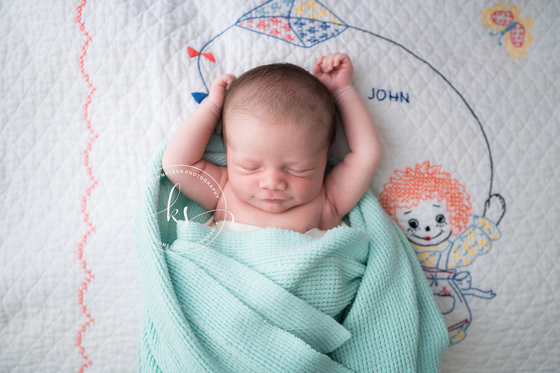 Baby Boy Newborn + Family Session photographed by Iowa Newborn photographer KS Photography