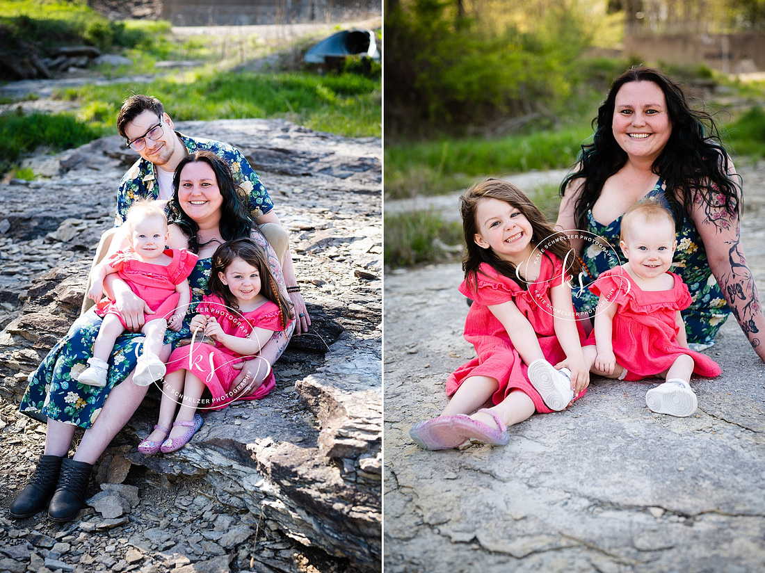 Outdoor Spring Family Session photographed by Iowa Family Photographer KS Photography