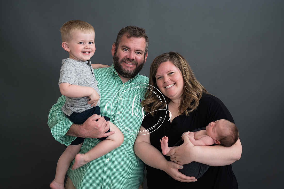 Baby Boy Newborn + Family Session photographed by Iowa Newborn photographer KS Photography