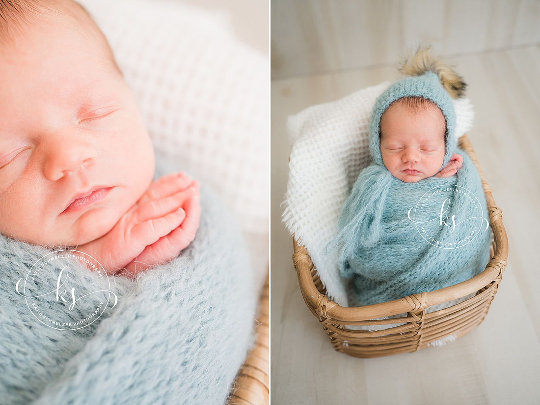 Newborn Studio Session photographed by Iowa Newborn Photographer | KS Photography