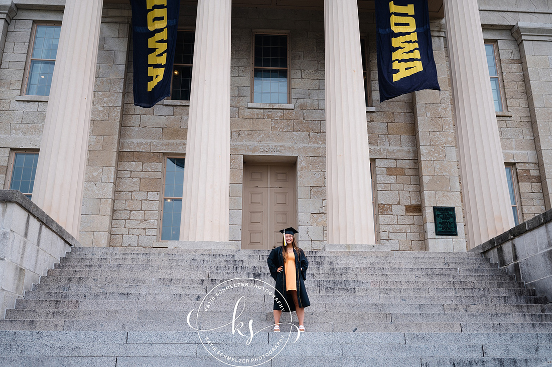 University of Iowa Graduation Session photographed by Iowa Senior photographer KS Photography