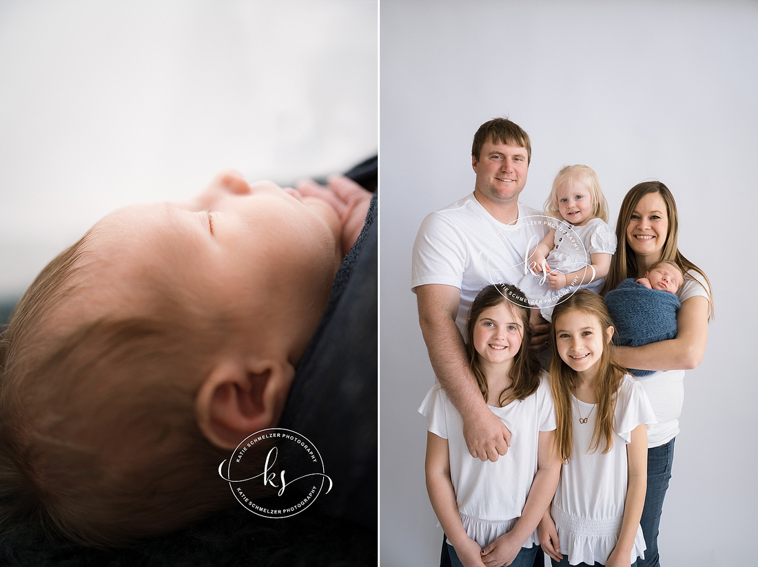 Adorable Newborn Studio Session photographed by Iowa Newborn photographer KS Photography