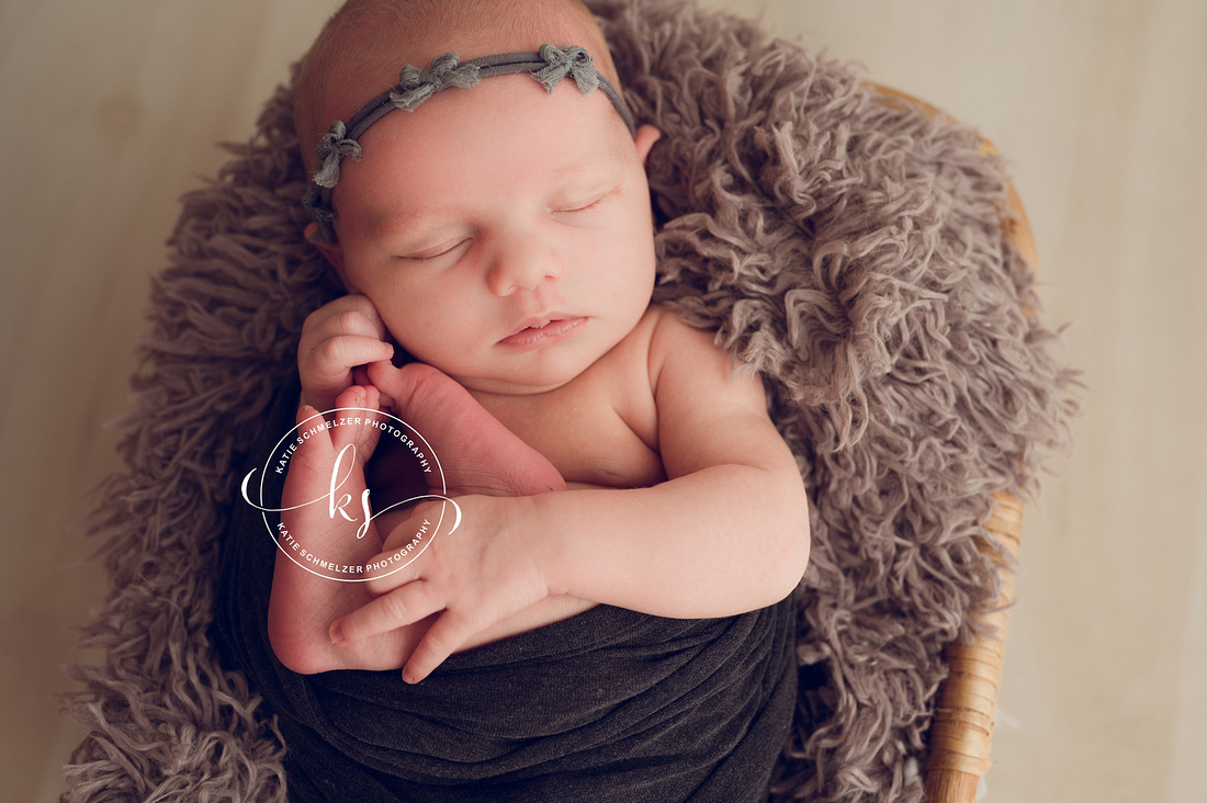 Sleepy IA Baby Girl Newborn Session photographed by Iowa newborn Photographer KS Photography