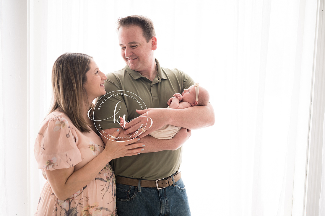 Newborn + Family Session in Iowa Studio photographed by Iowa Family Photographer KS Photography