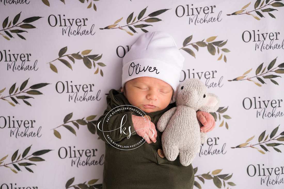 Studio Newborn Boy Portraits photographed by Iowa Newborn Photographer KS Photography