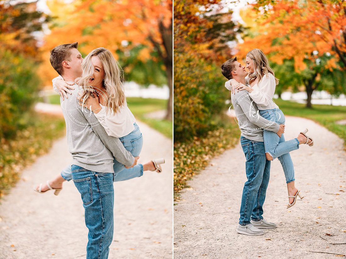 Romantic Iowa Engagement Session photographed by Iowa Engagement Photographer  KS Photography 