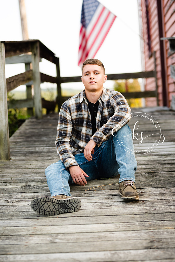 Amana senior portraits with Iowa senior photographer KS Photography