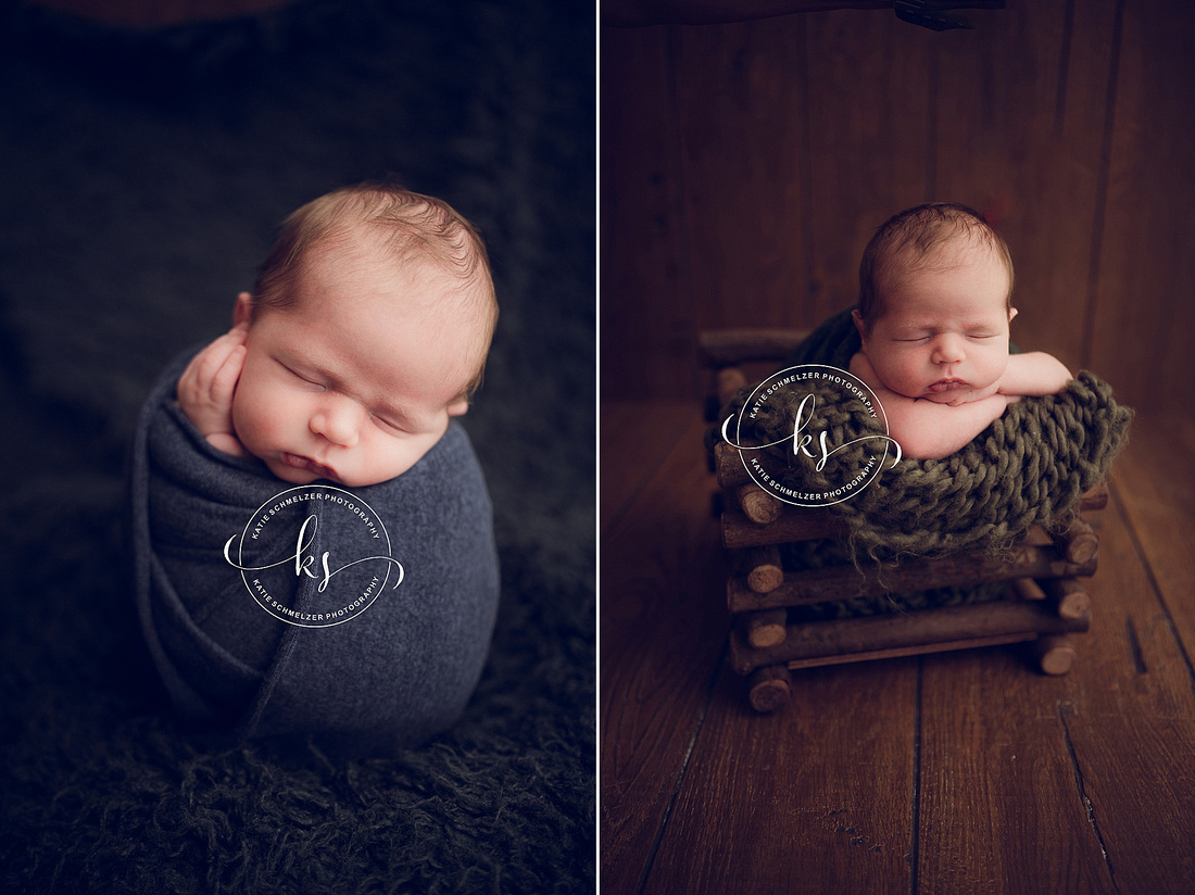 Studio Newborn Session with new Family of Three photographed by IA Newborn Photographer KS Photography