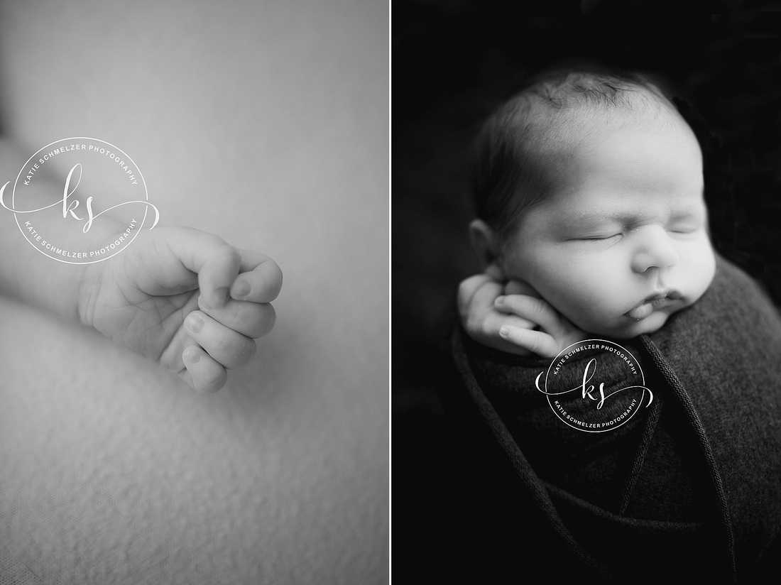 Studio Newborn Session with new Family of Three photographed by IA Newborn Photographer KS Photography