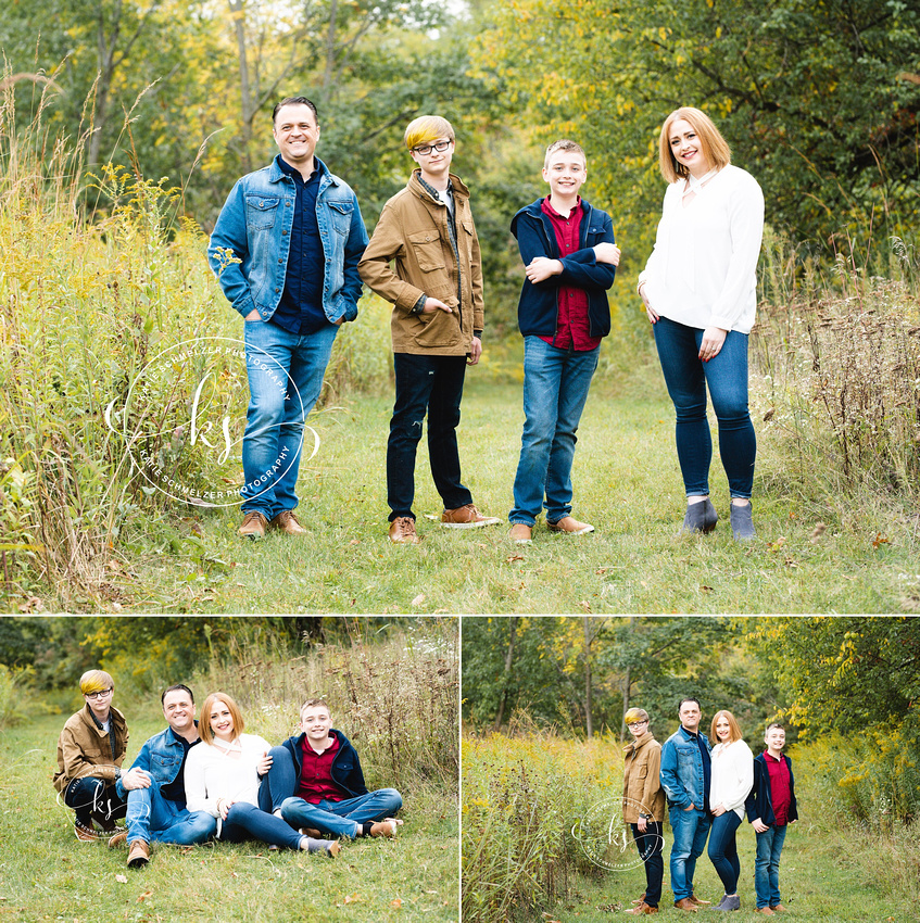 Fall Family Portraits in Iowa with Tiffin IA family photographer KS Photography 