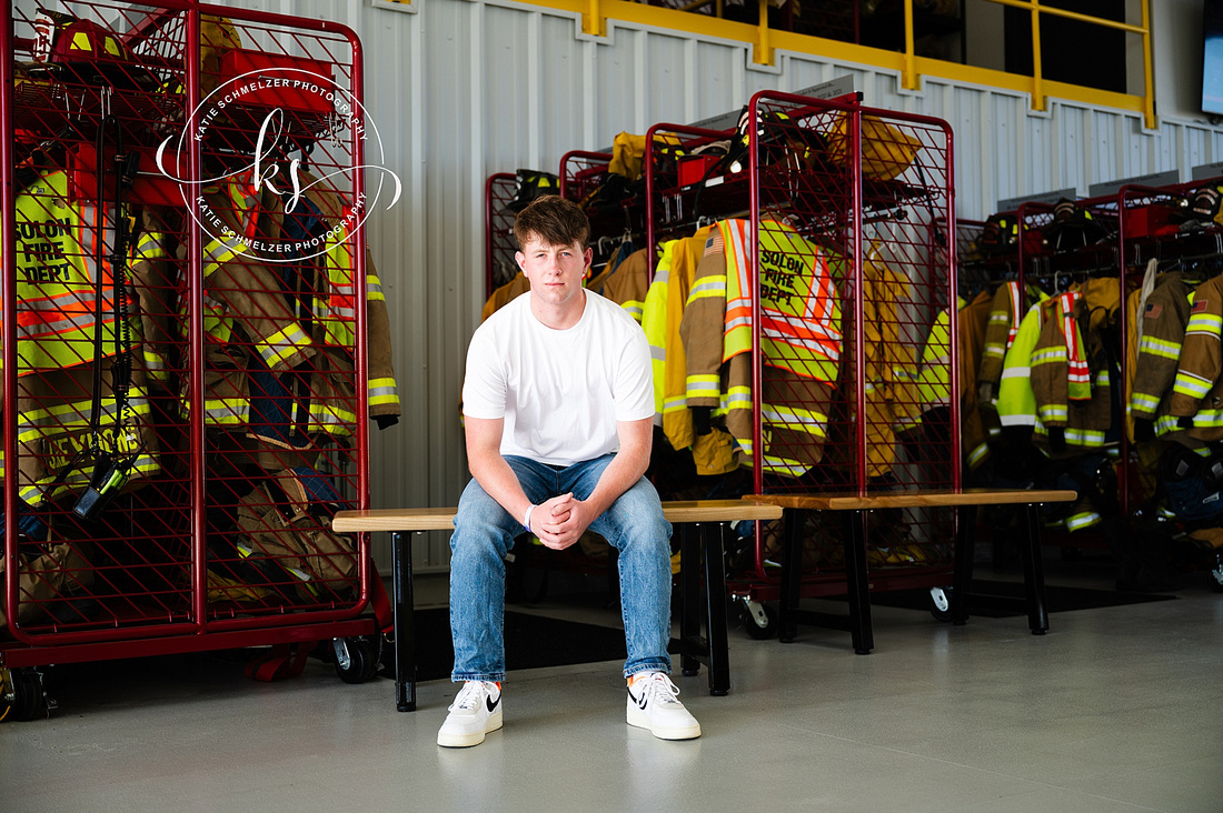 Multi-sport Athlete + Future Firefighter Senior Portraits photographed by Iowa Senior Photographer  KS Photography