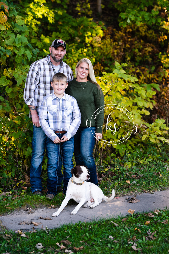Iowa Family Portraits in the fall with KS Photography, IA Family photographer 