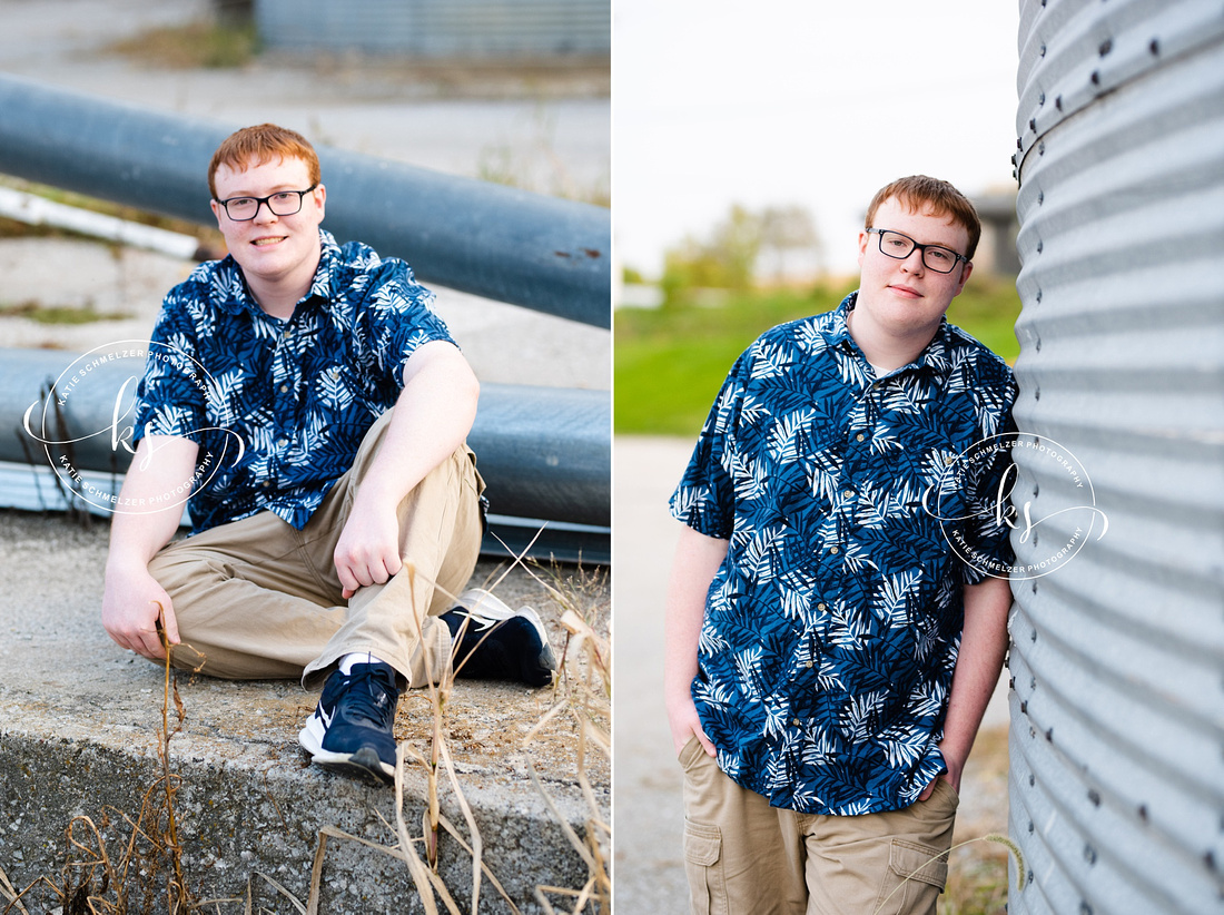 Iowa Senior Portraits for senior boy photographed by KS Photography 