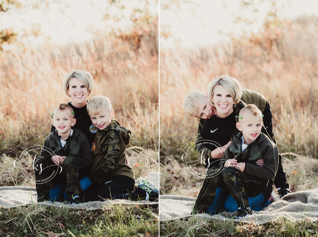 Iowa Family Portraits in local park with KS Photography