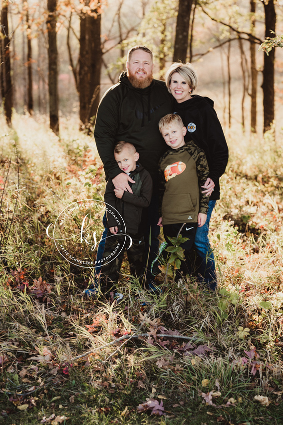 Iowa Family Portraits in local park with KS Photography