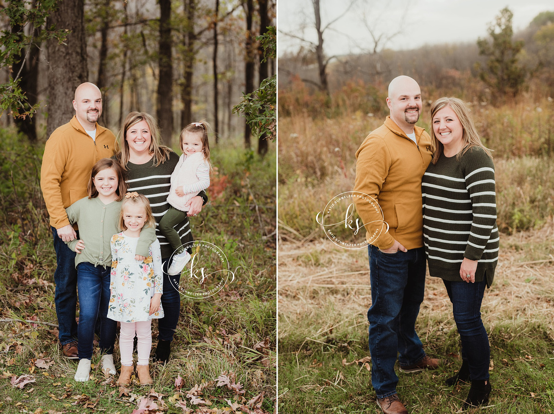 Iowa Family Portrait Session at local park with KS Photography, IA Family photographer 