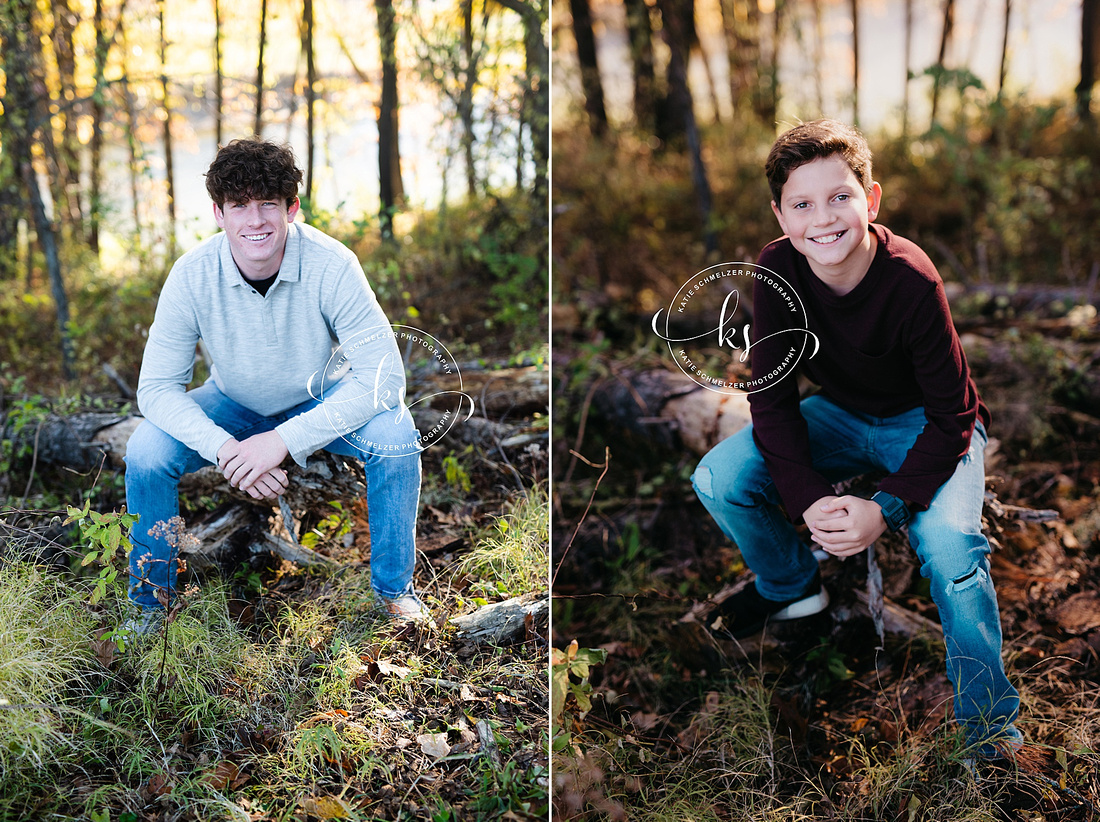 Iowa Family Outdoor Portrait Session of couple with a combined 7 sons by IA Family photographer KS Photography