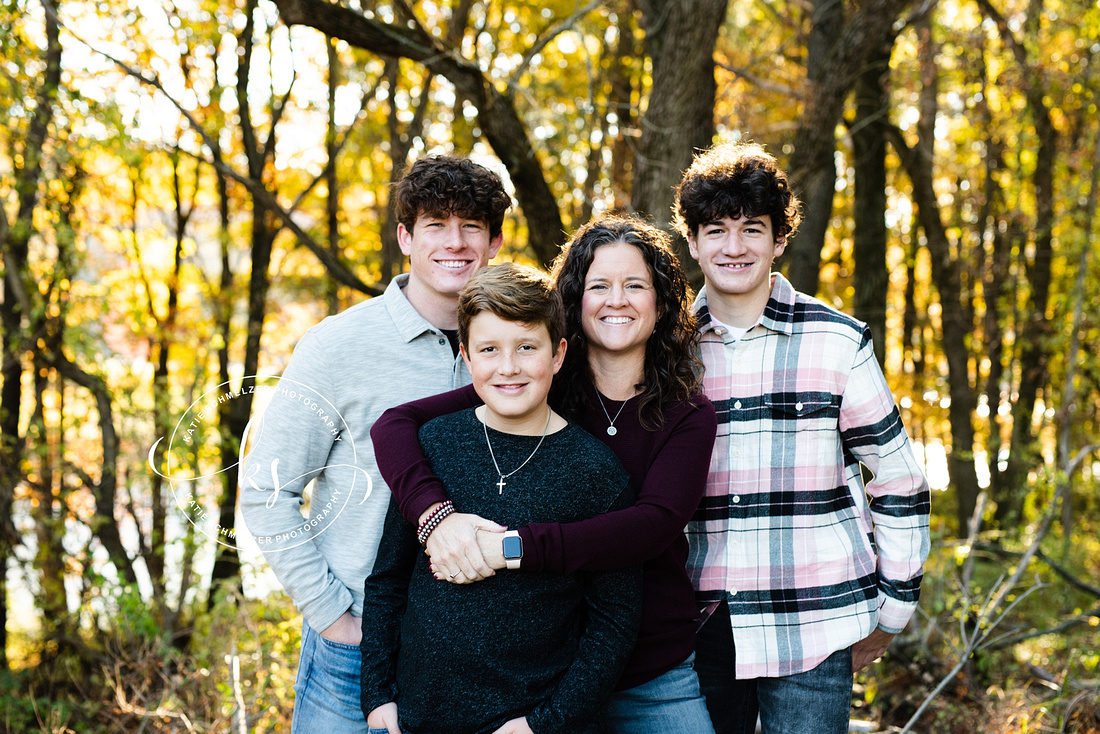 Iowa Family Outdoor Portrait Session of couple with a combined 7 sons by IA Family photographer KS Photography