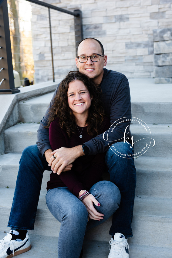 Iowa Family Outdoor Portrait Session of couple with a combined 7 sons by IA Family photographer KS Photography