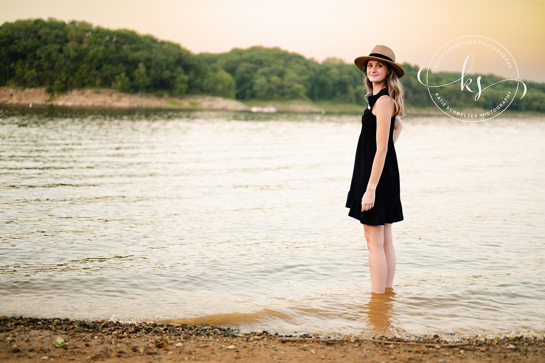 Summer Evening Senior Session photographed by Iowa Senior Photographer KS Photography