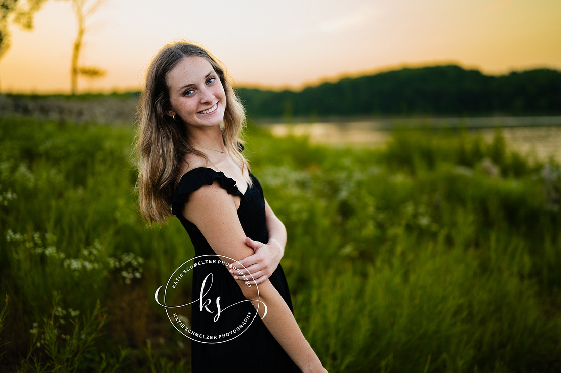 Summer Evening Senior Session photographed by Iowa Senior Photographer KS Photography