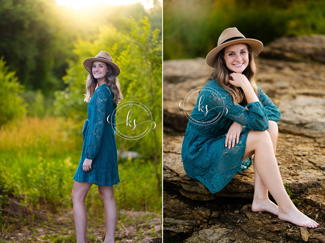 Summer Evening Senior Session photographed by Iowa Senior Photographer KS Photography