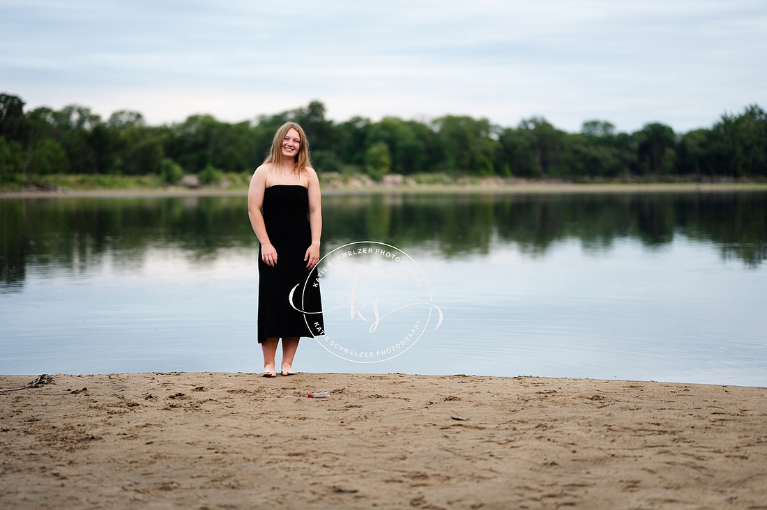 Waterfront Senior Session photographed by Iowa Senior Photographer KS Photography