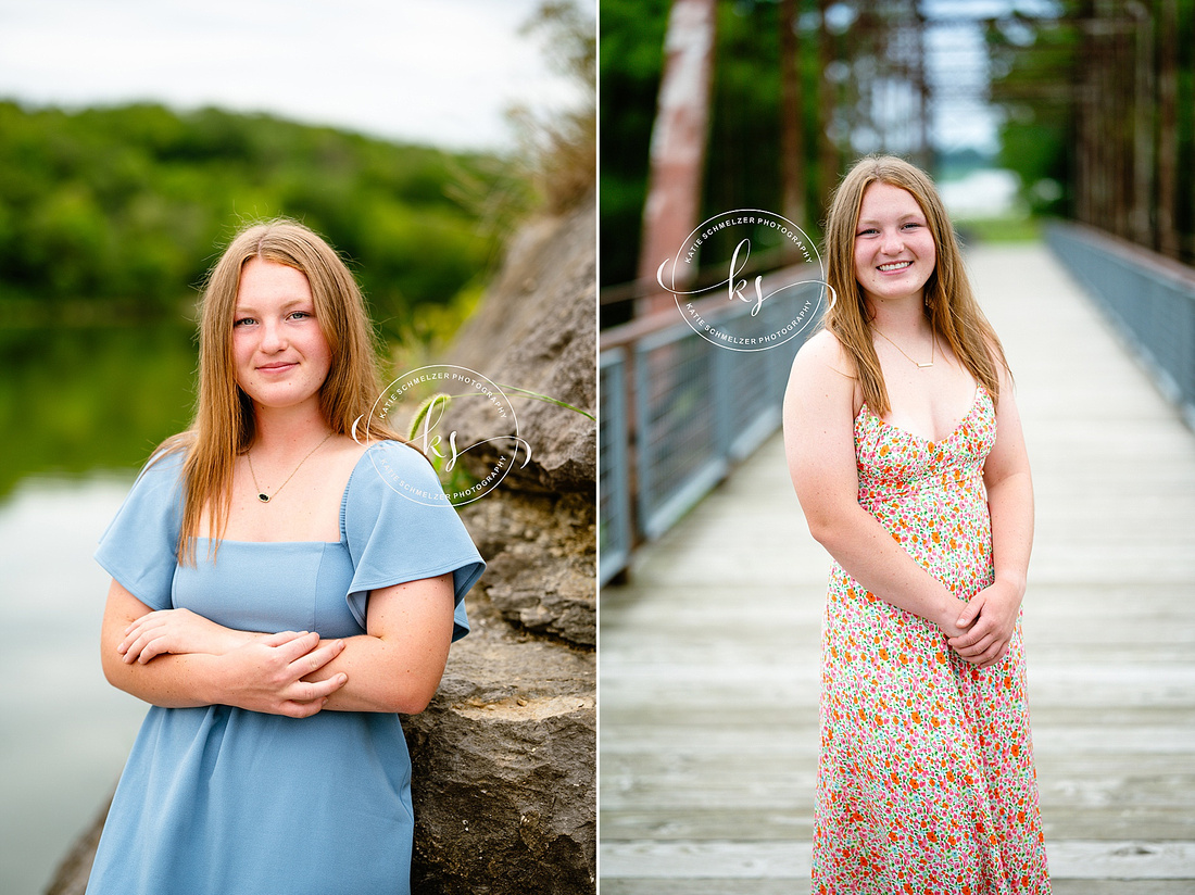 Waterfront Senior Session photographed by Iowa Senior Photographer KS Photography