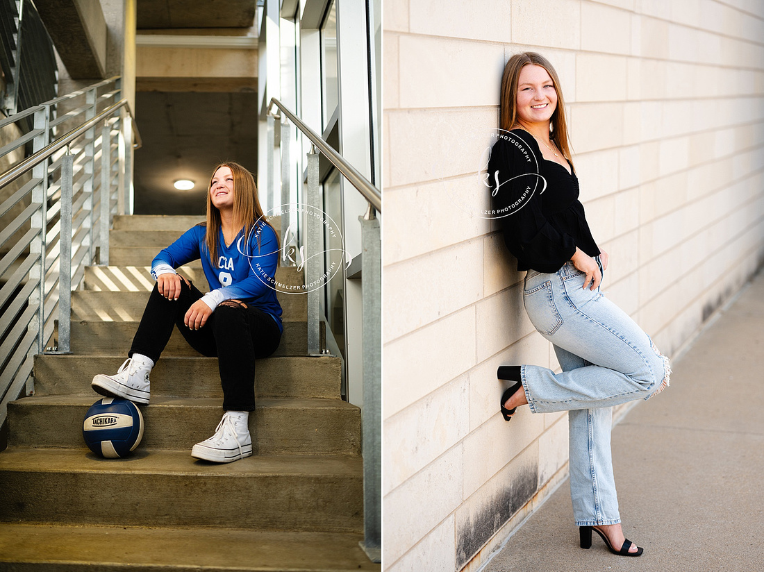 Waterfront Senior Session photographed by Iowa Senior Photographer KS Photography